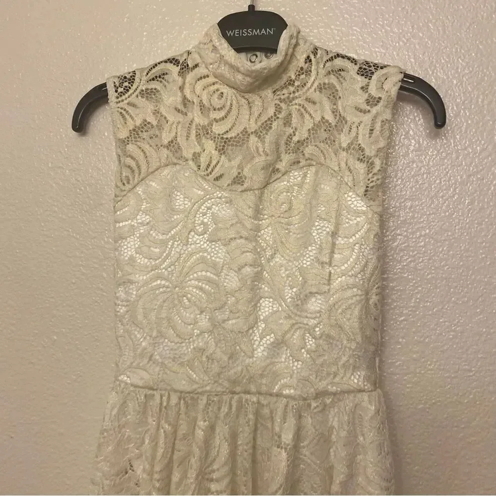 WEISSMAN Dance ballet lyrical white gold lace costume MY DESTINY 10124 MC child